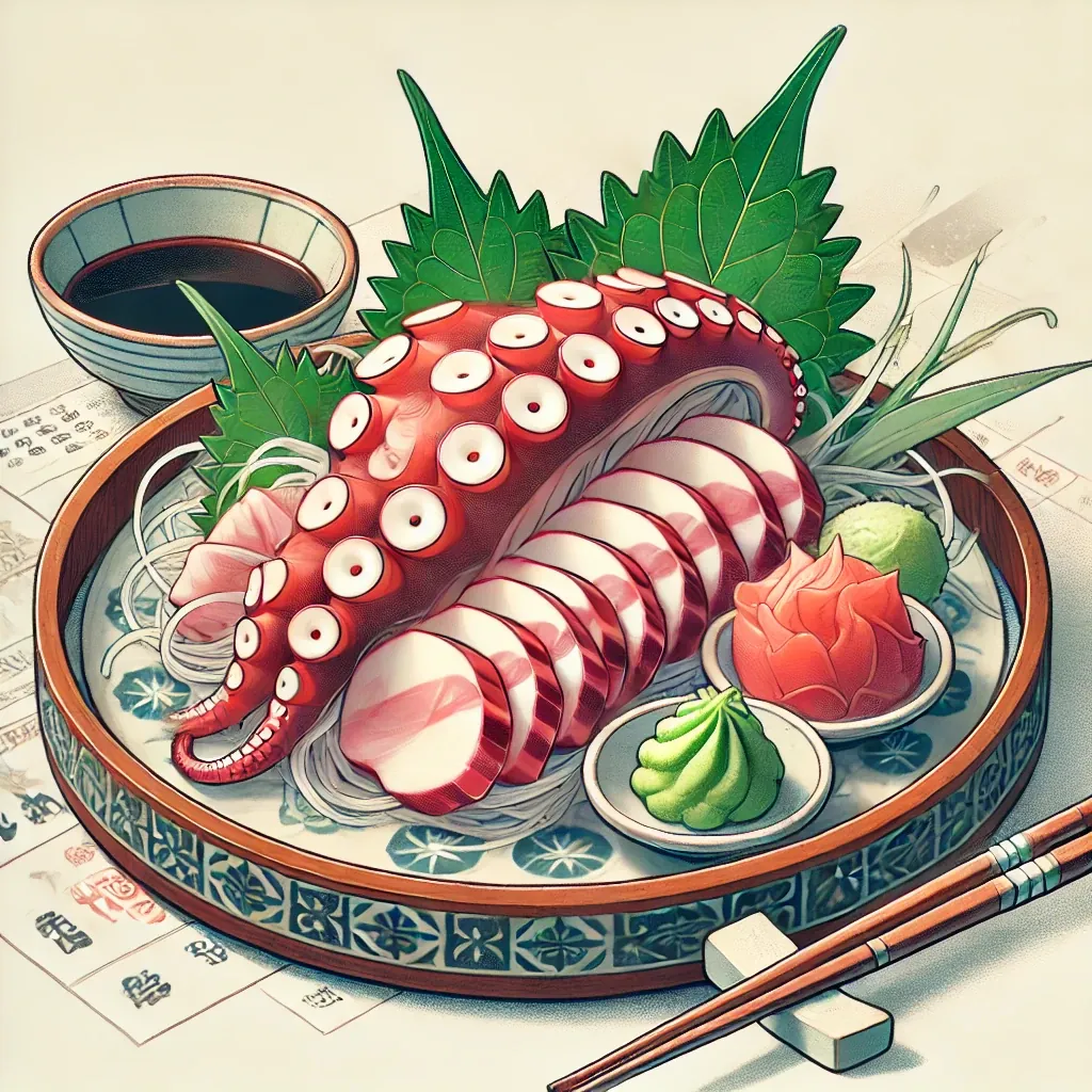 Octopus sashimi from Wakoku!